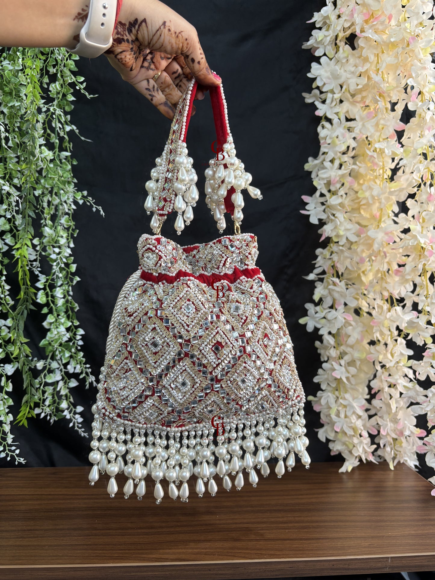 Ruhaani Flat Mirror Potli in new colors