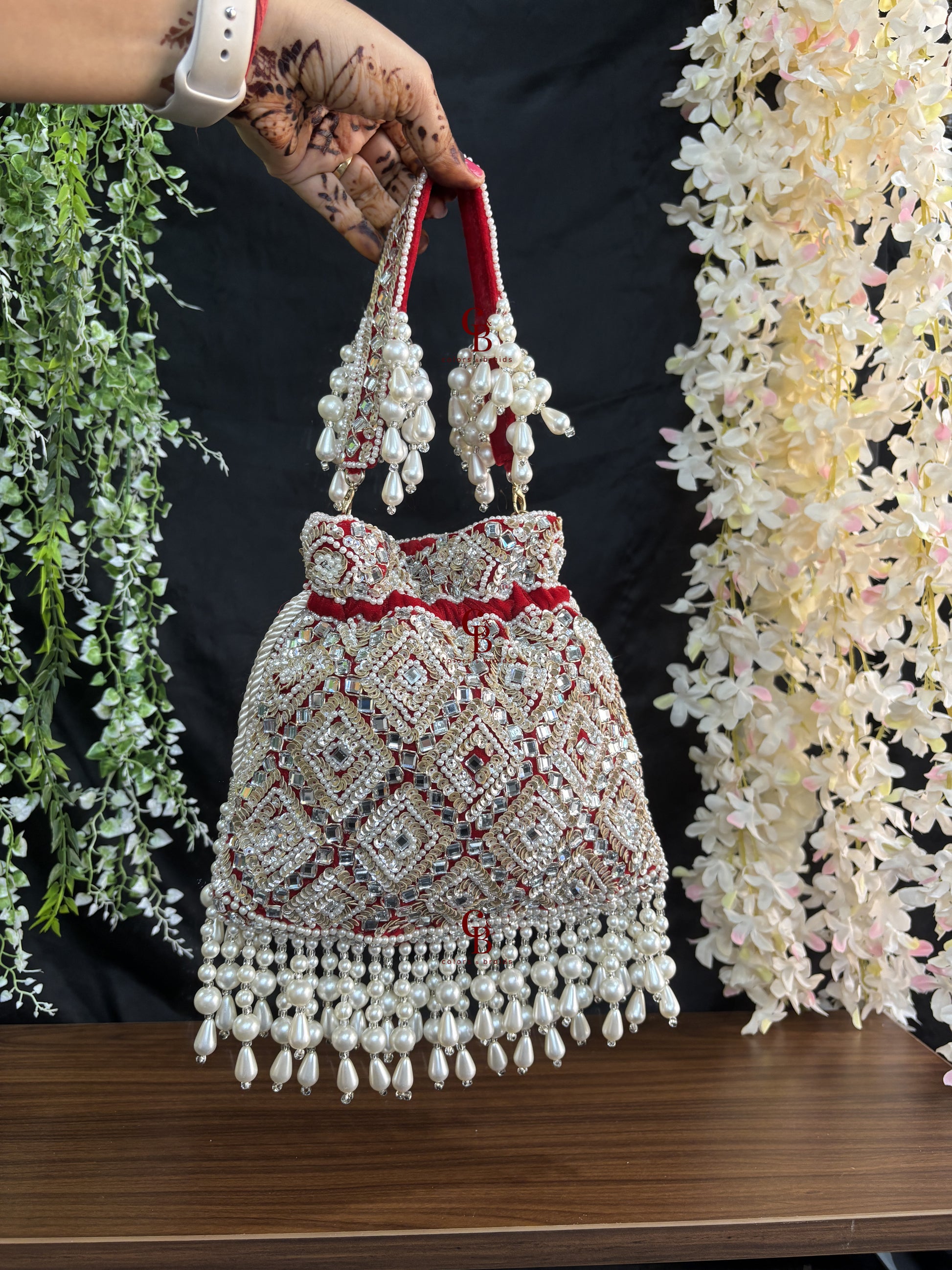 Ruhaani Flat Mirror Potli in new colors