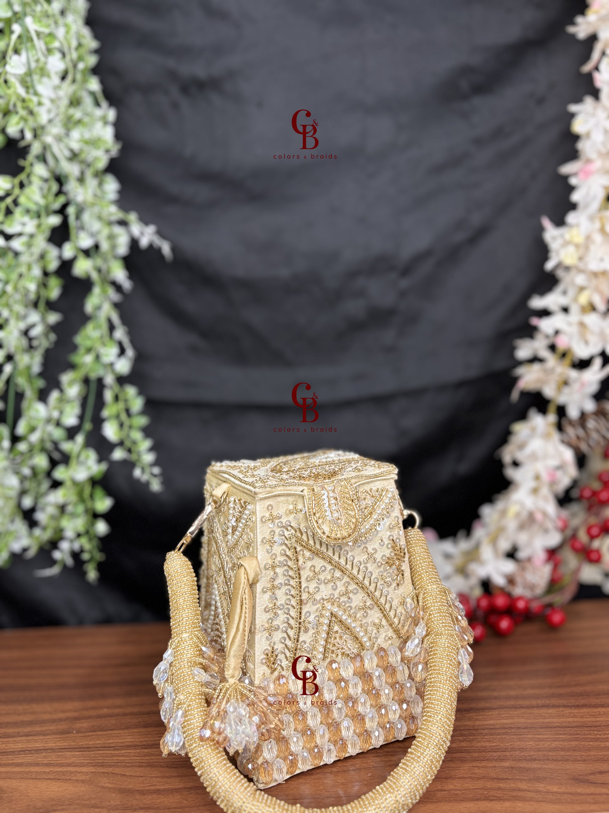 Sequin Box Clutch