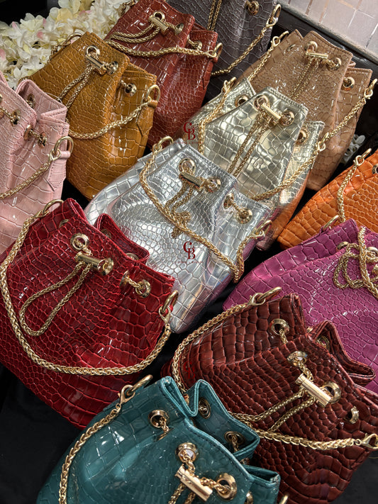 Candy Crush Bucket Leather bag