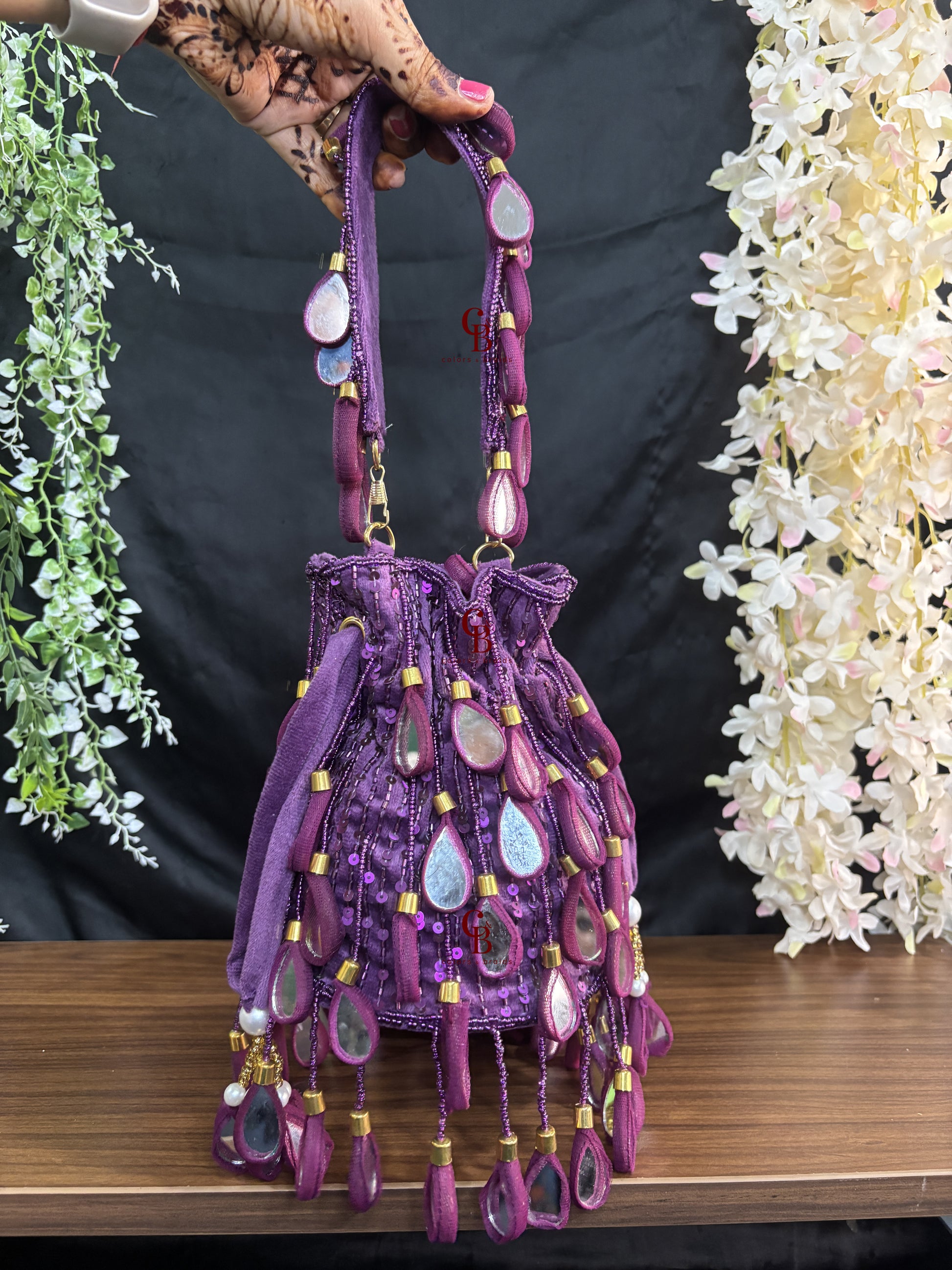 Dilbar Mirror hanging Potli - New Colors