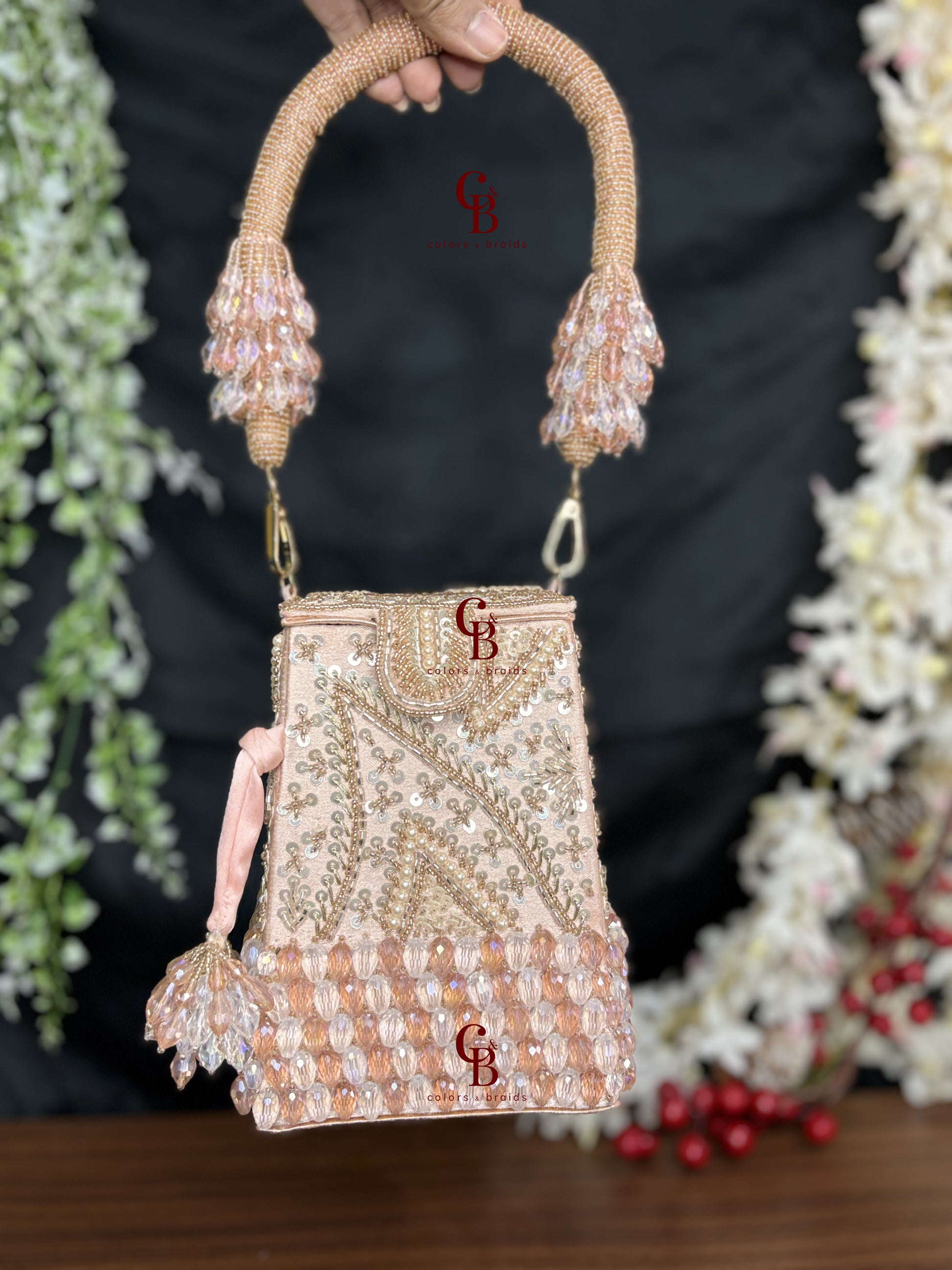 Sequin Box Clutch