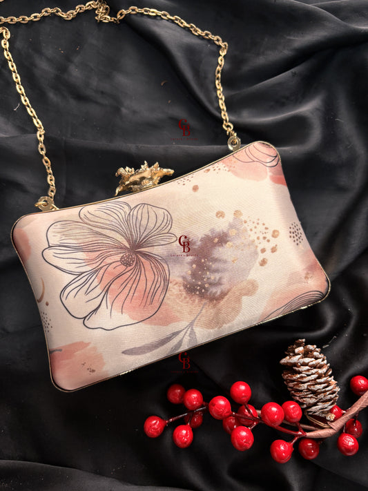 Raysha Print Highlight Clutch