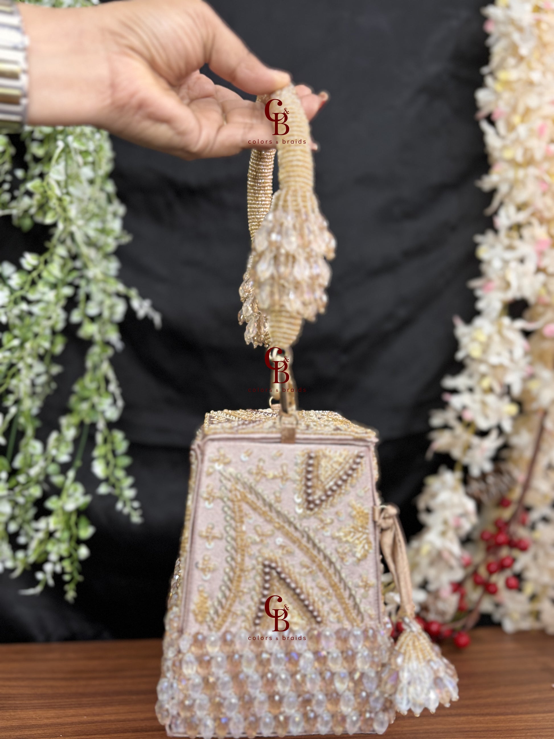 Sequin Box Clutch