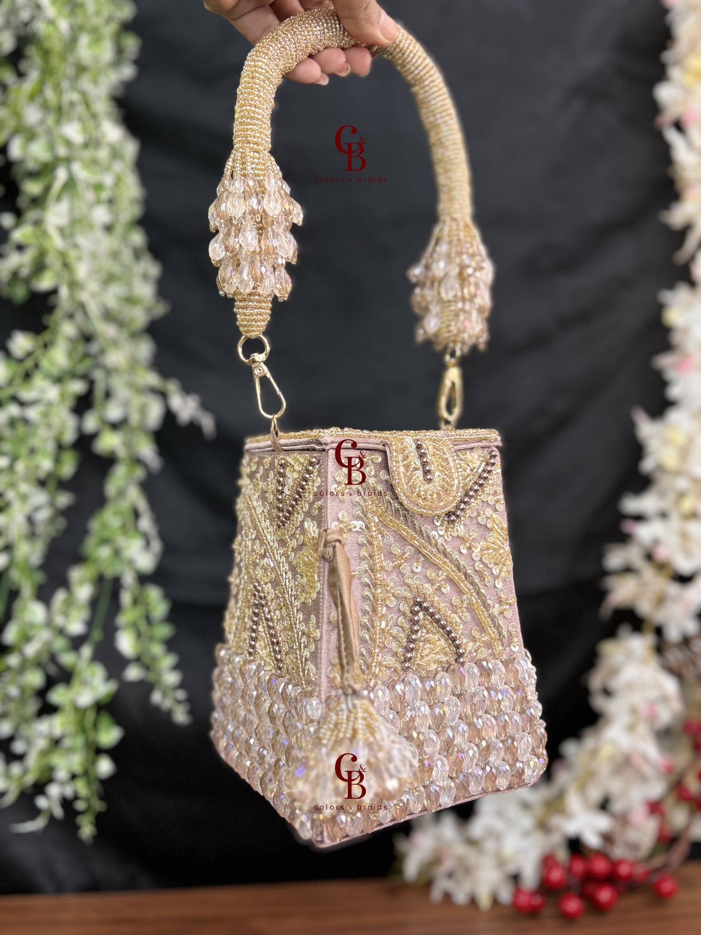 Sequin Box Clutch