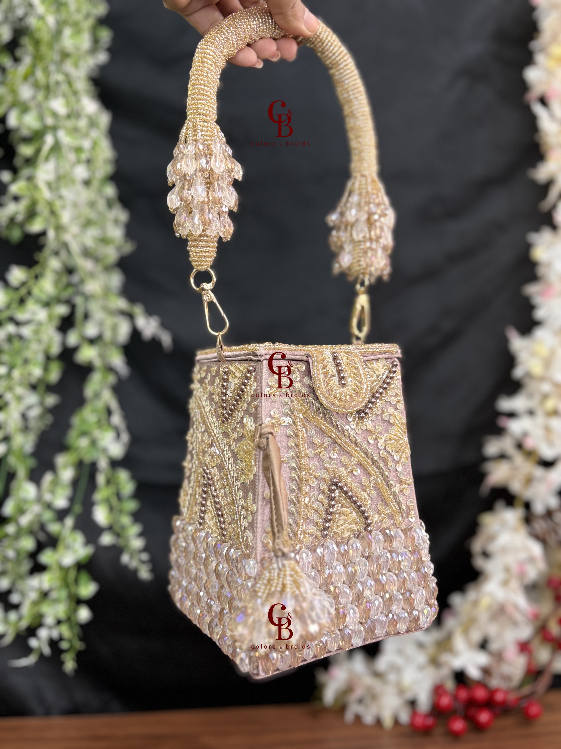 Sequin Box Clutch