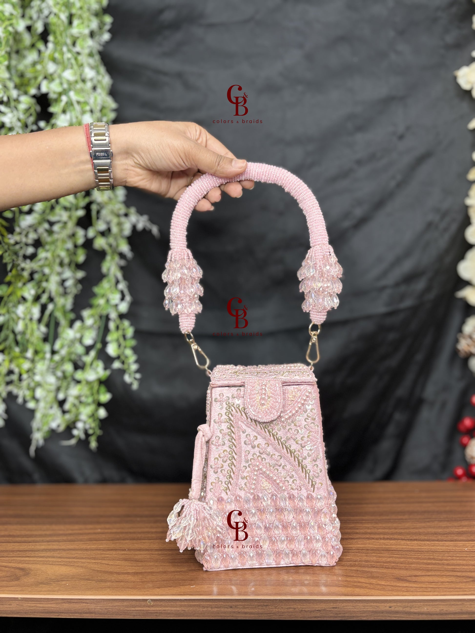 Sequin Box Clutch