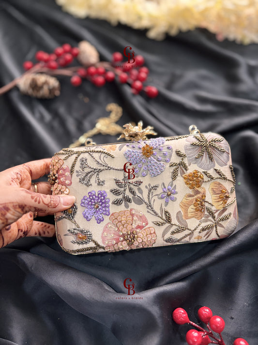 Aleena Print Highlight Clutch