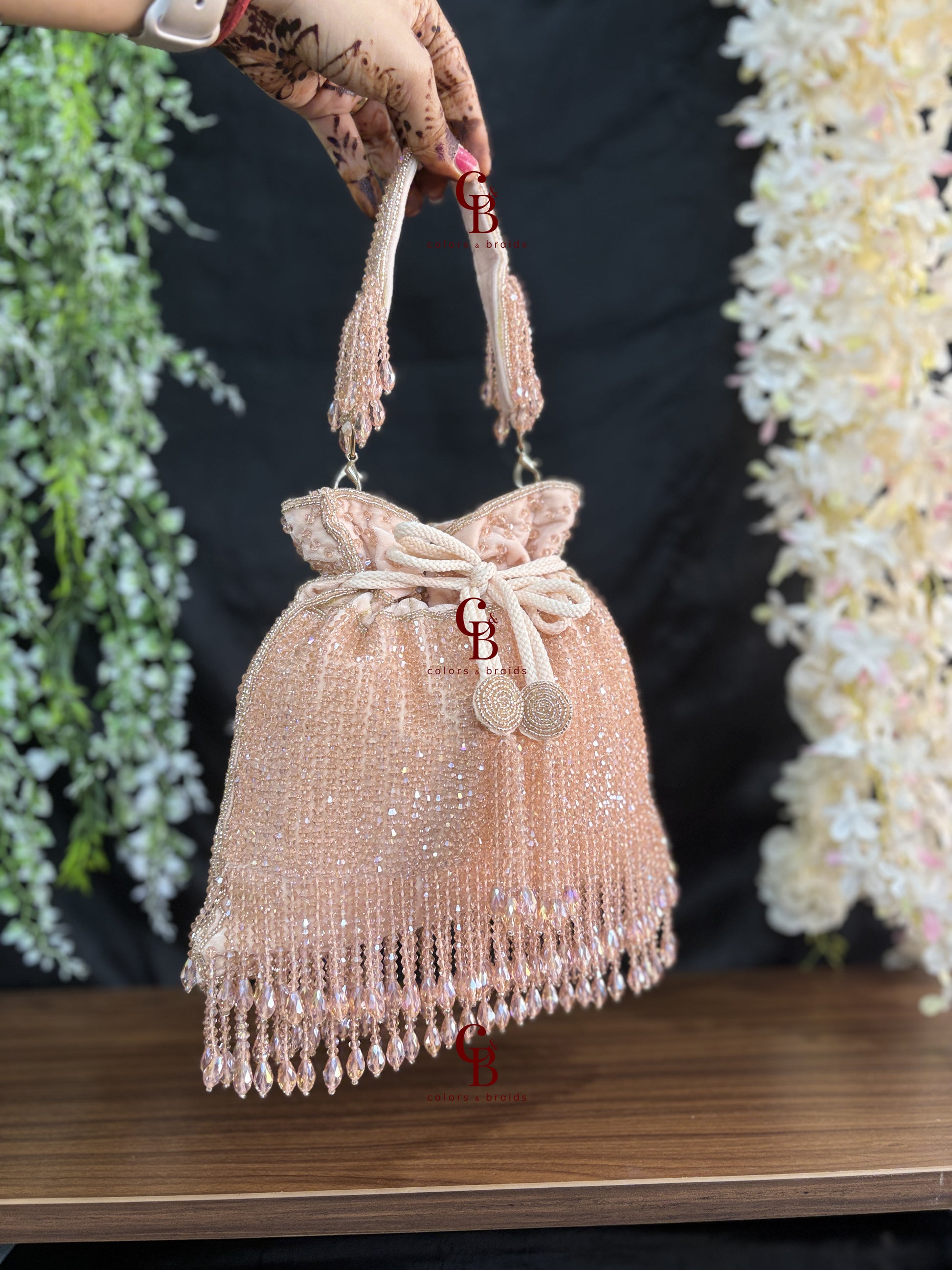 All over Crystal Droplets potli