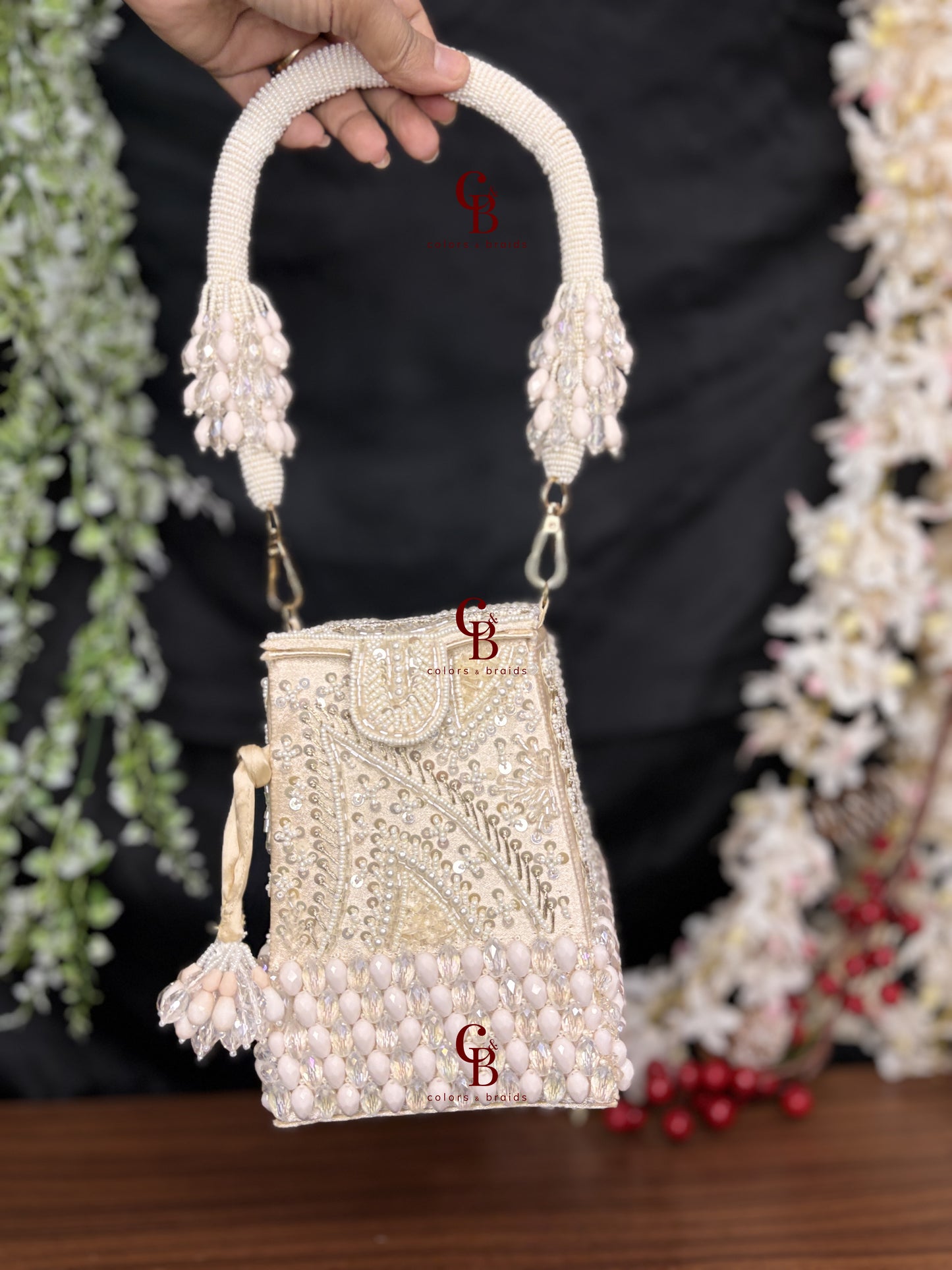 Sequin Box Clutch