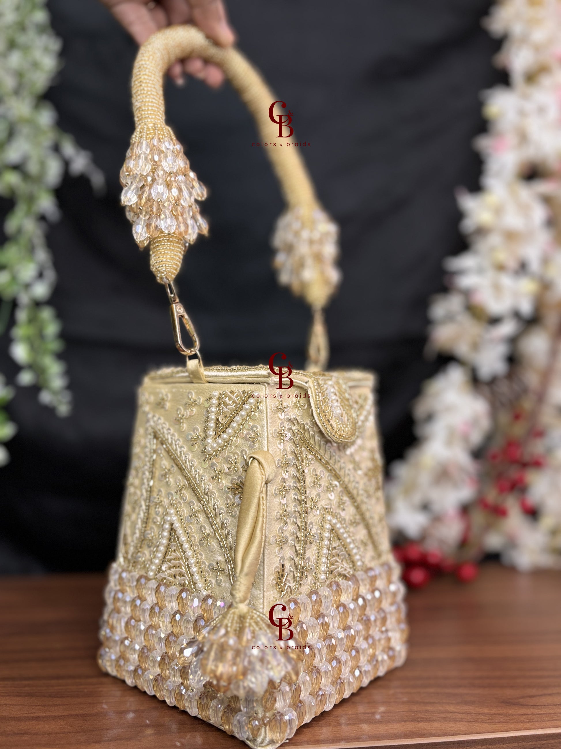 Sequin Box Clutch