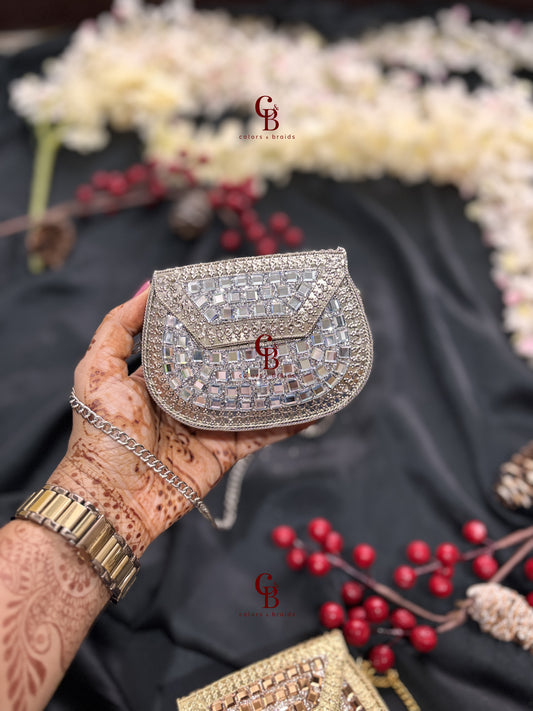 Mini Mirror Brass clutch