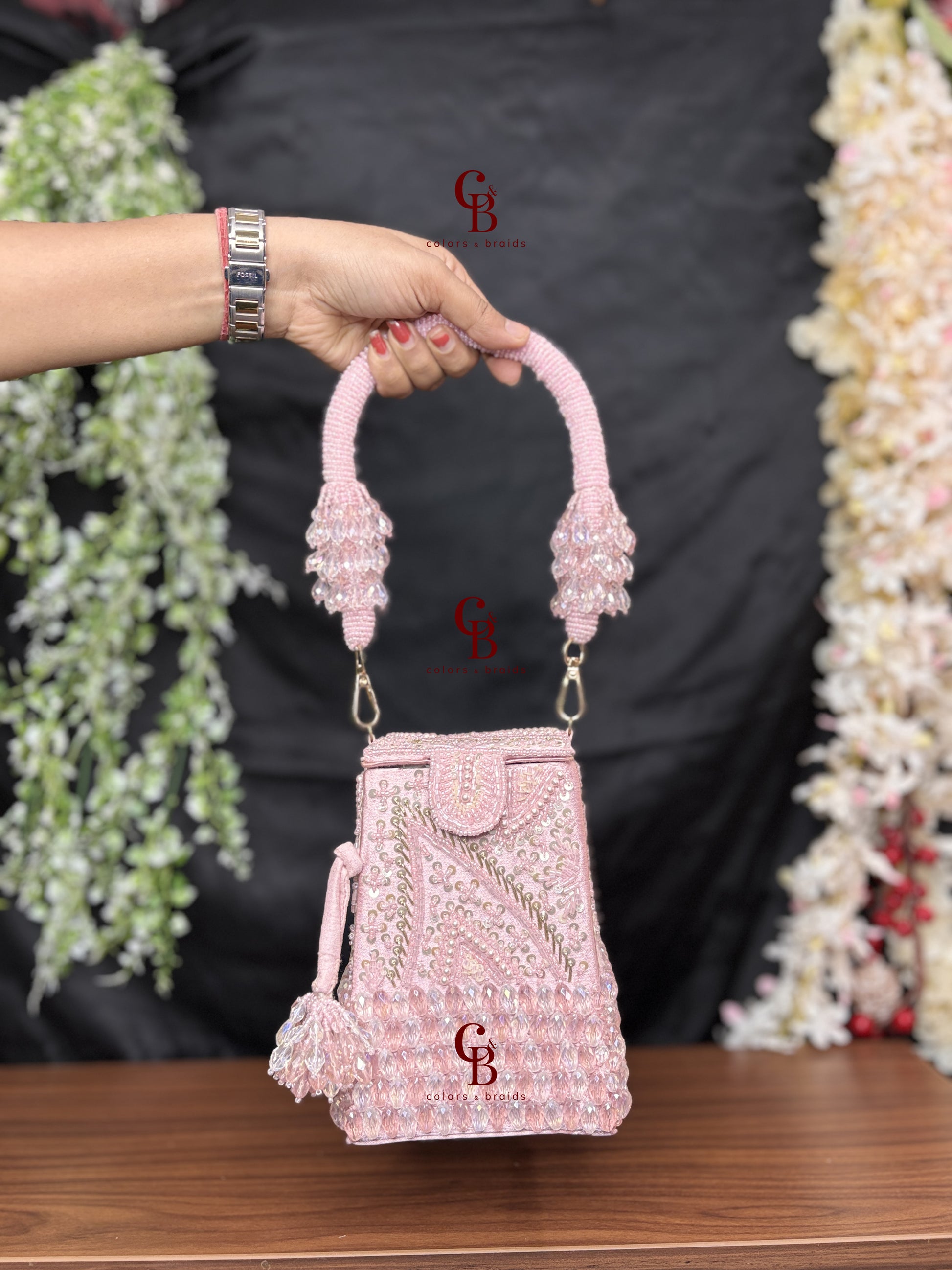 Sequin Box Clutch