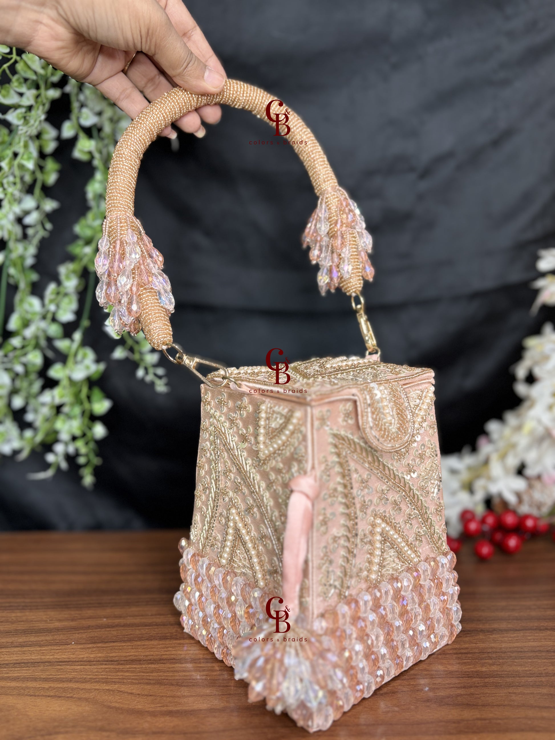 Sequin Box Clutch