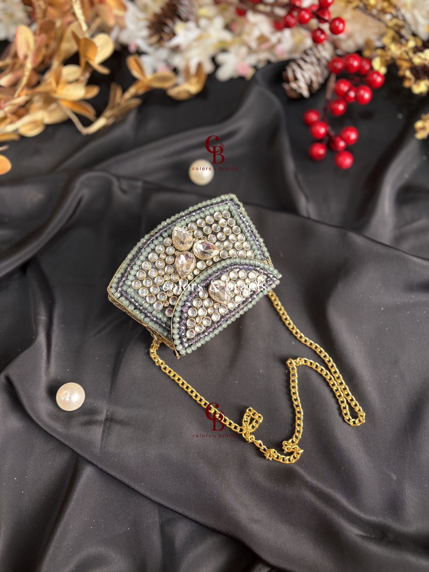 Zoya Kundan Clutch Mini