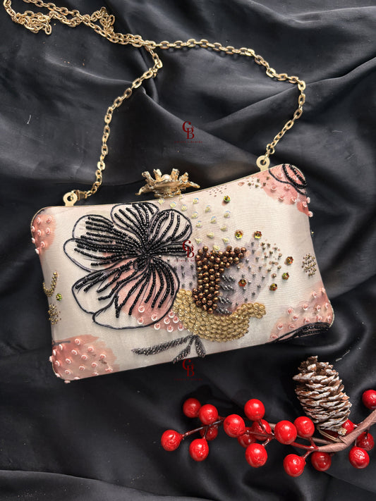 Raysha Print Highlight Clutch