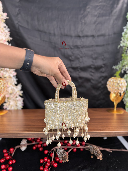 Mini Sequin Pearl Clutch