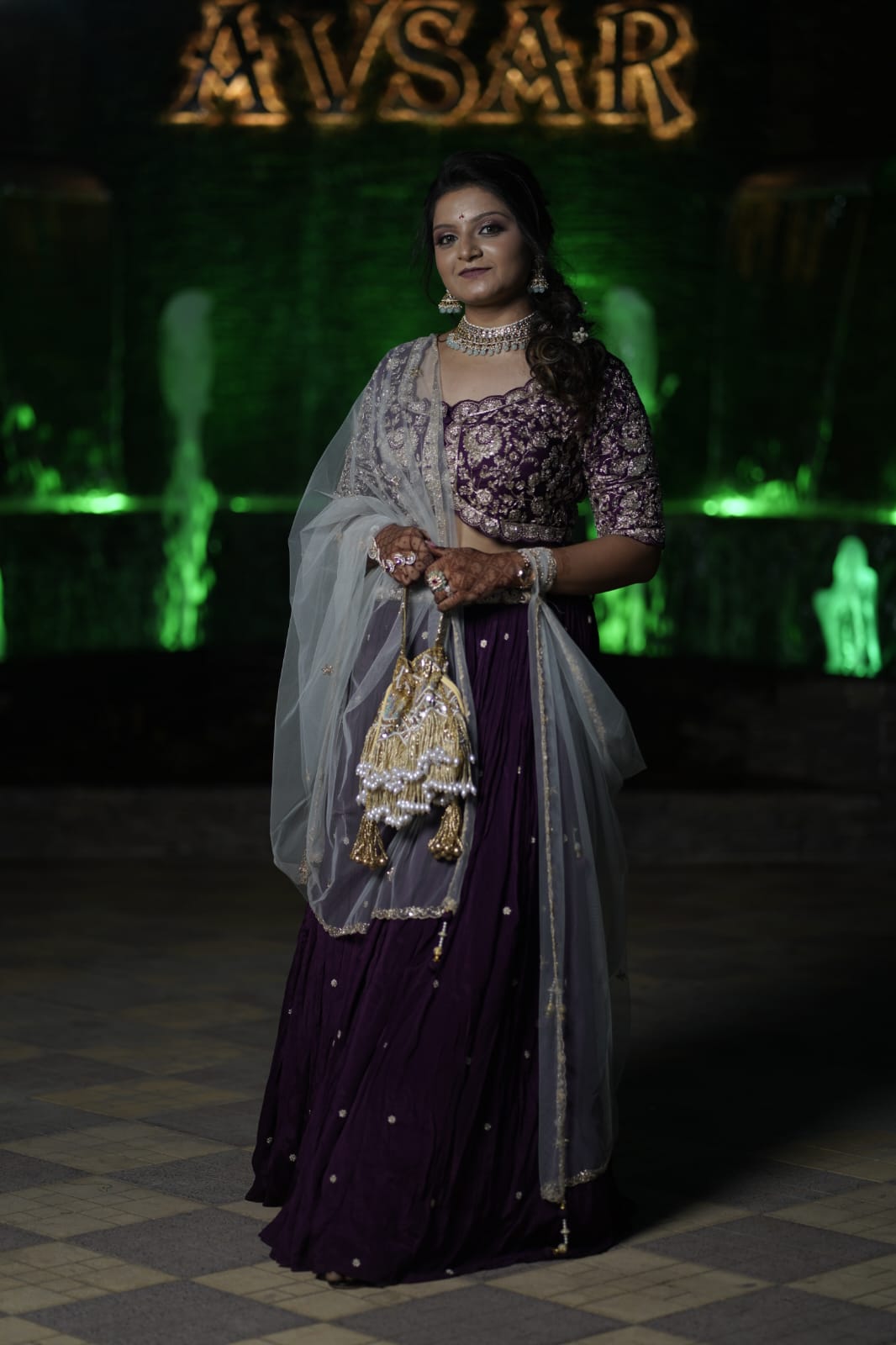 Jhallar Sequin Potli -Gold, Rose Gold and Silver