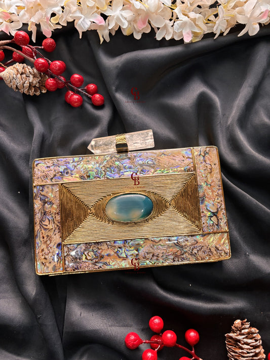 Tracy MOP Brass Clutch