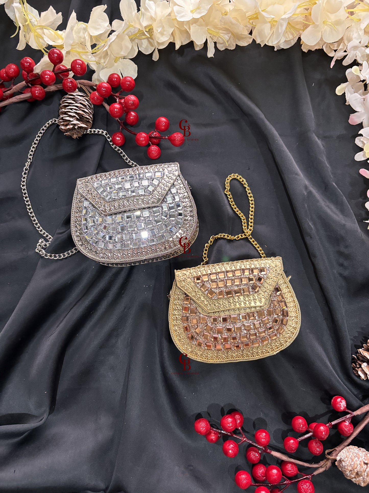 Mini Mirror Brass clutch