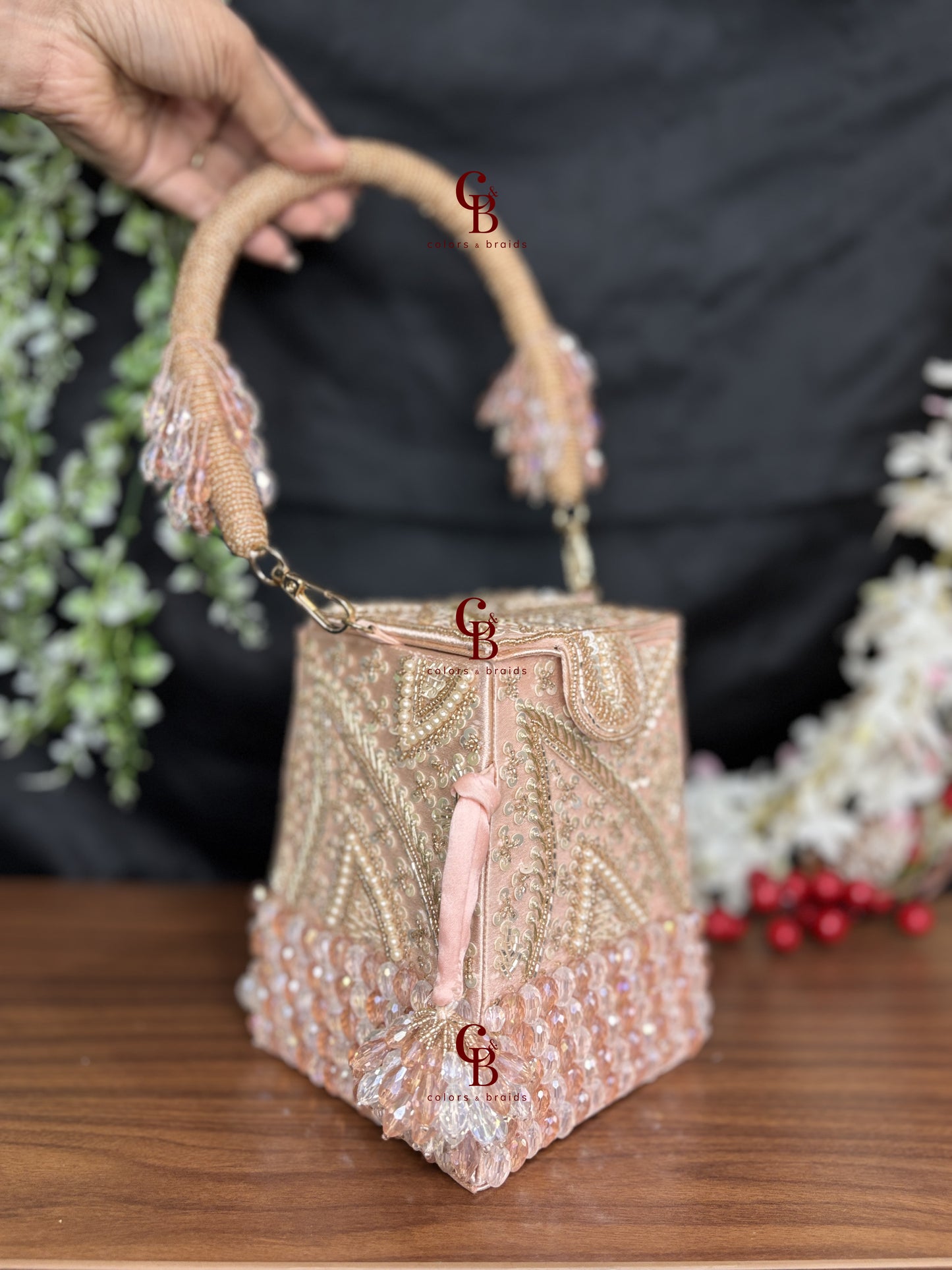 Sequin Box Clutch