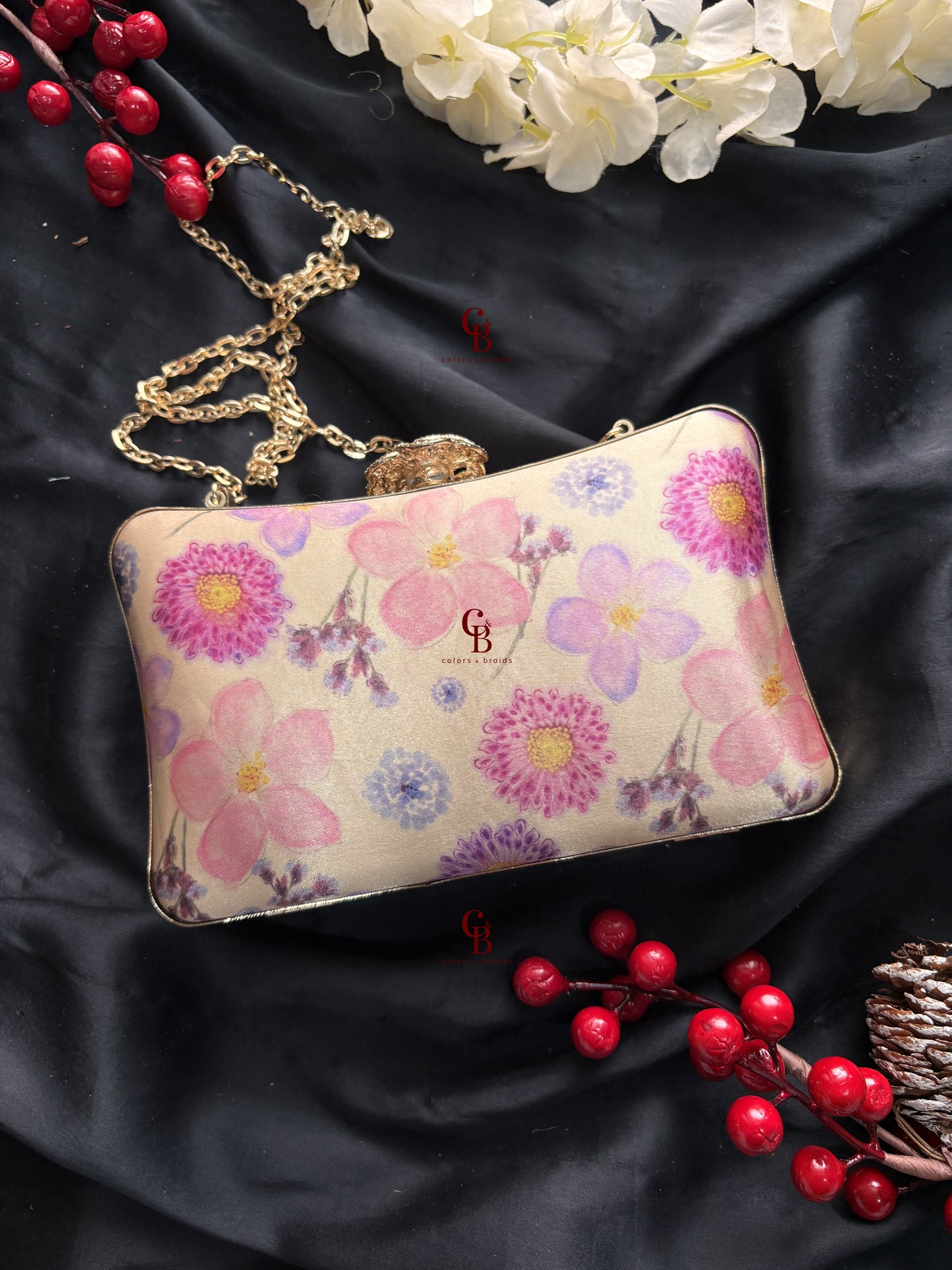 Poppy Floral Clutch