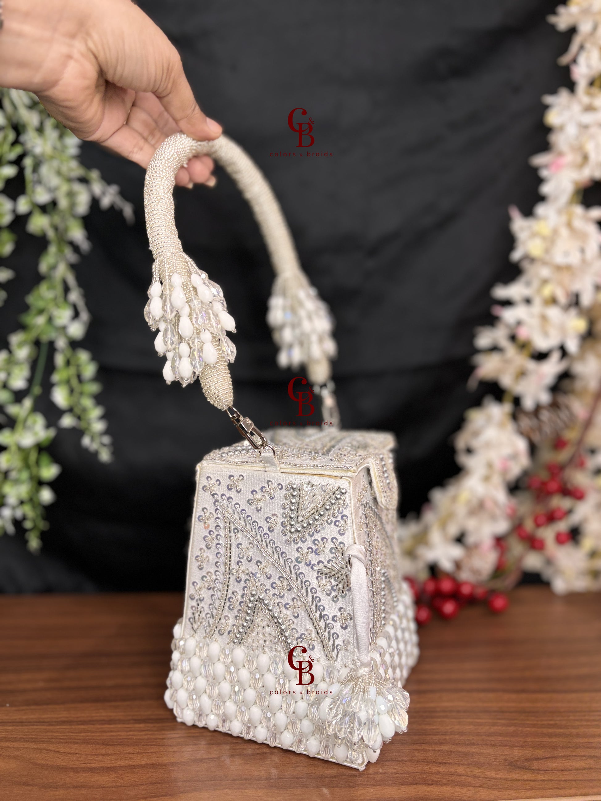 Sequin Box Clutch