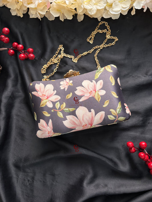 Pink Flower Clutch
