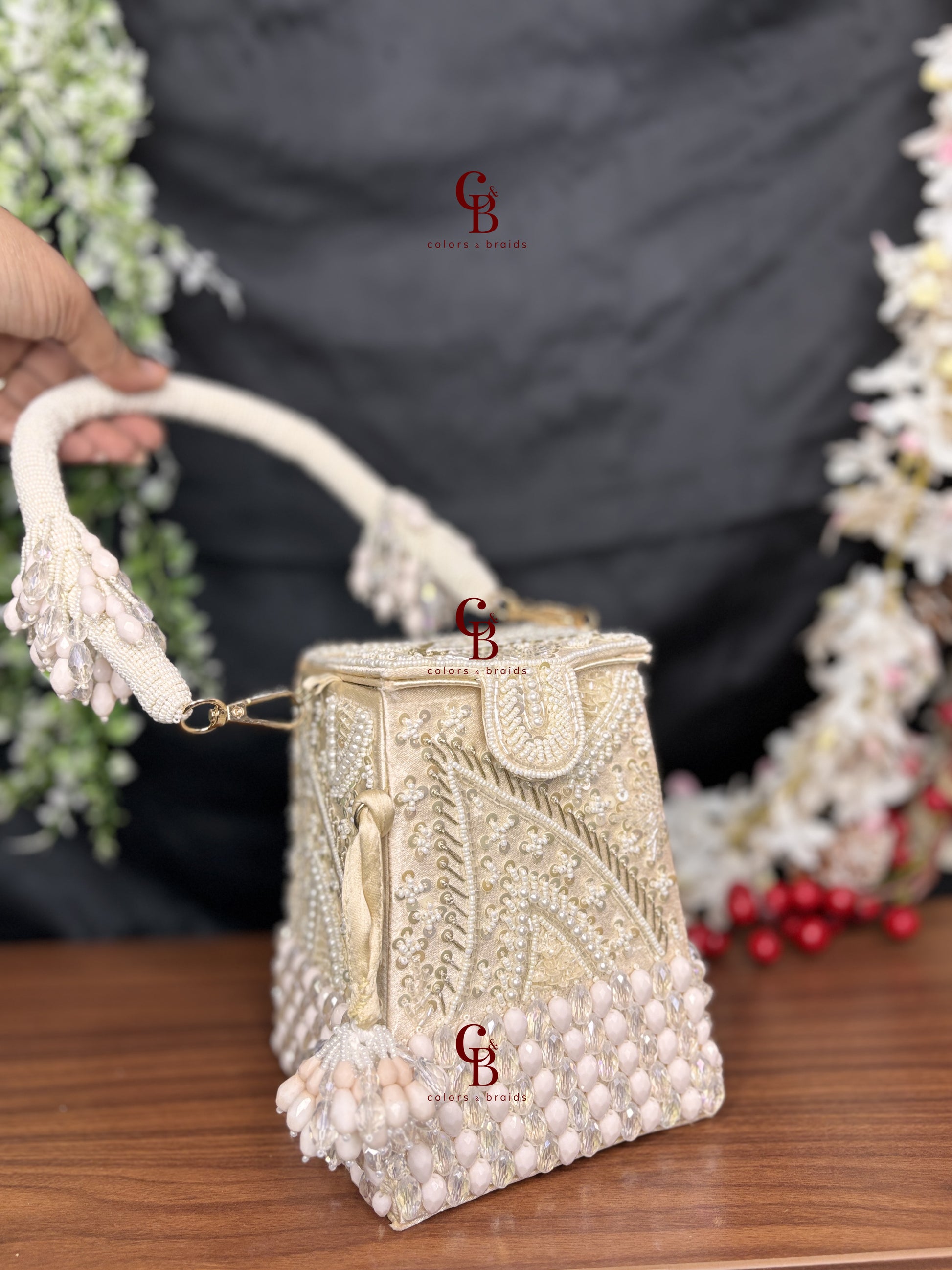 Sequin Box Clutch