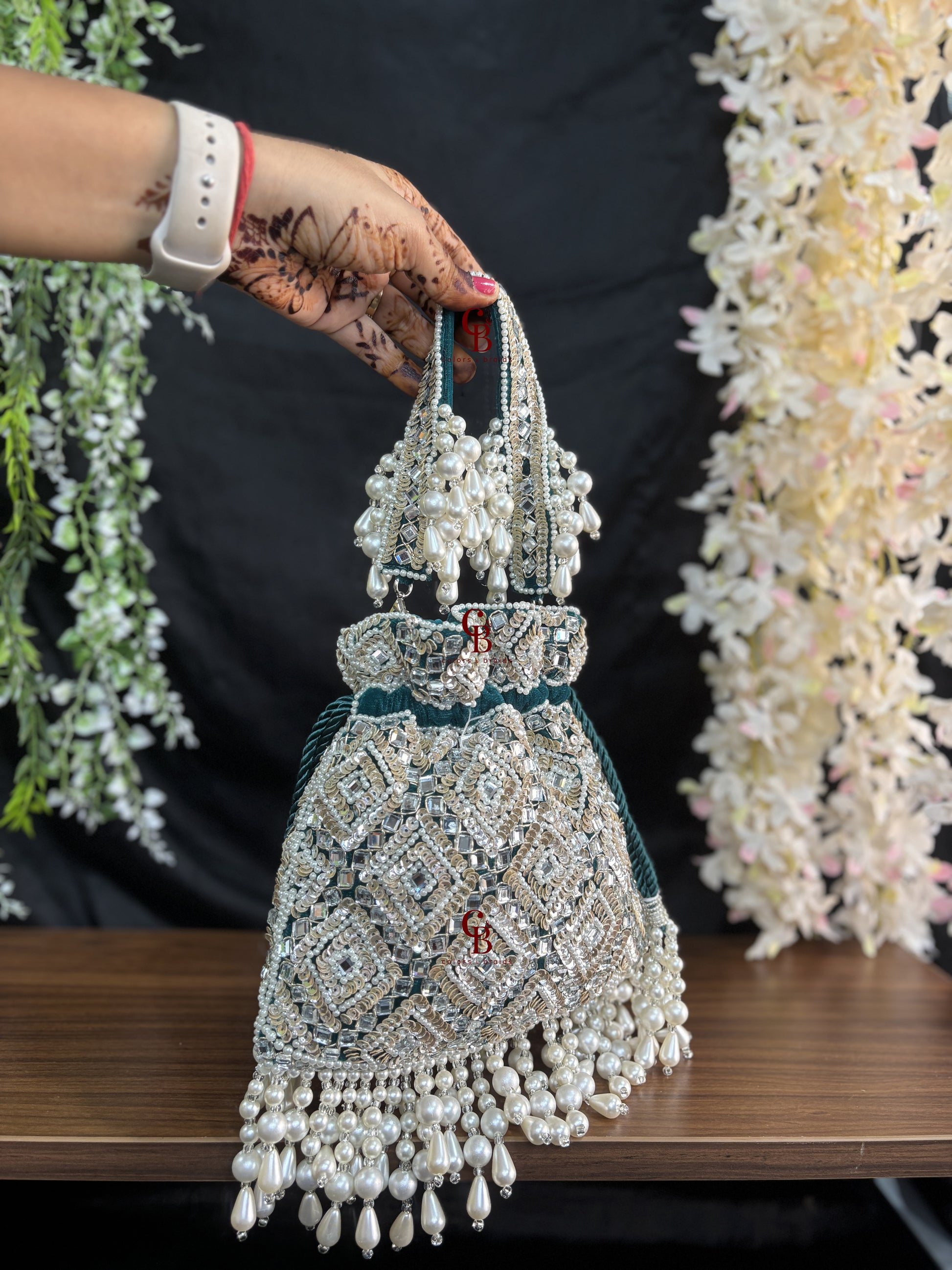 Ruhaani Flat Mirror Potli in new colors