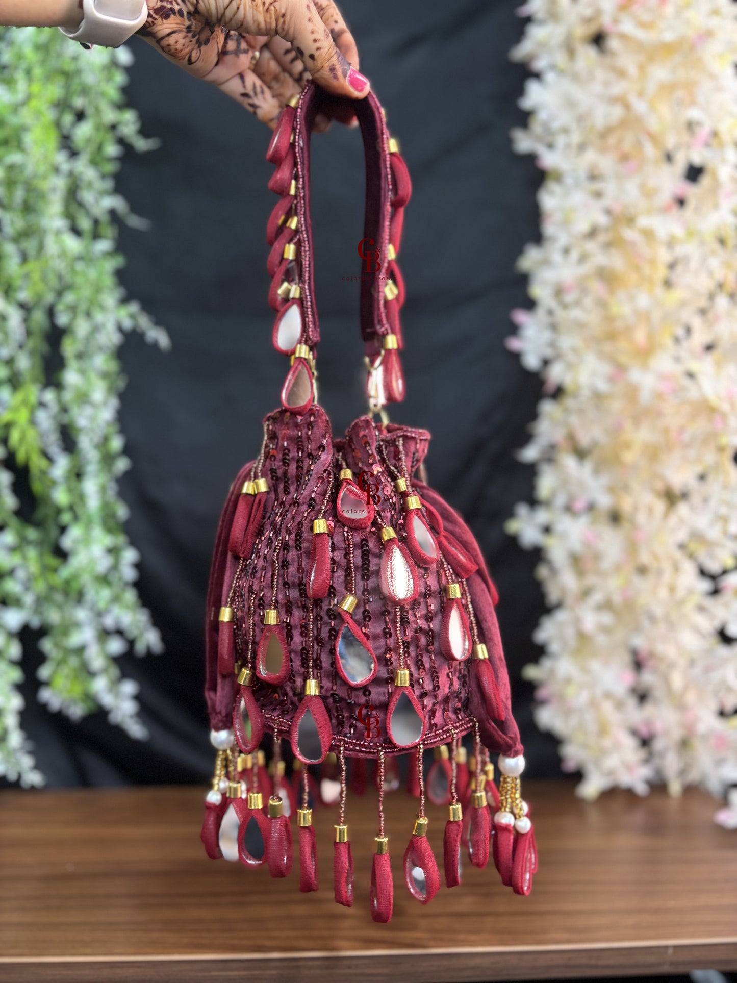 Dilbar Mirror hanging Potli - New Colors