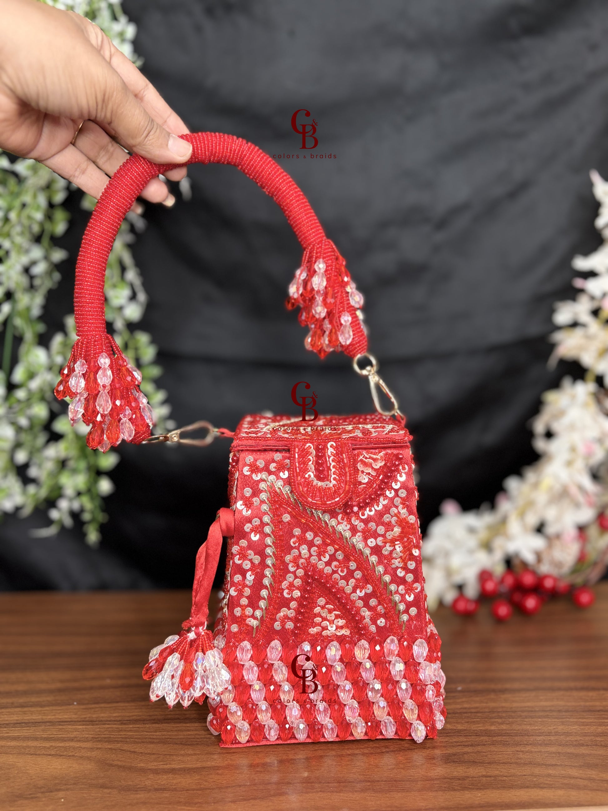 Sequin Box Clutch