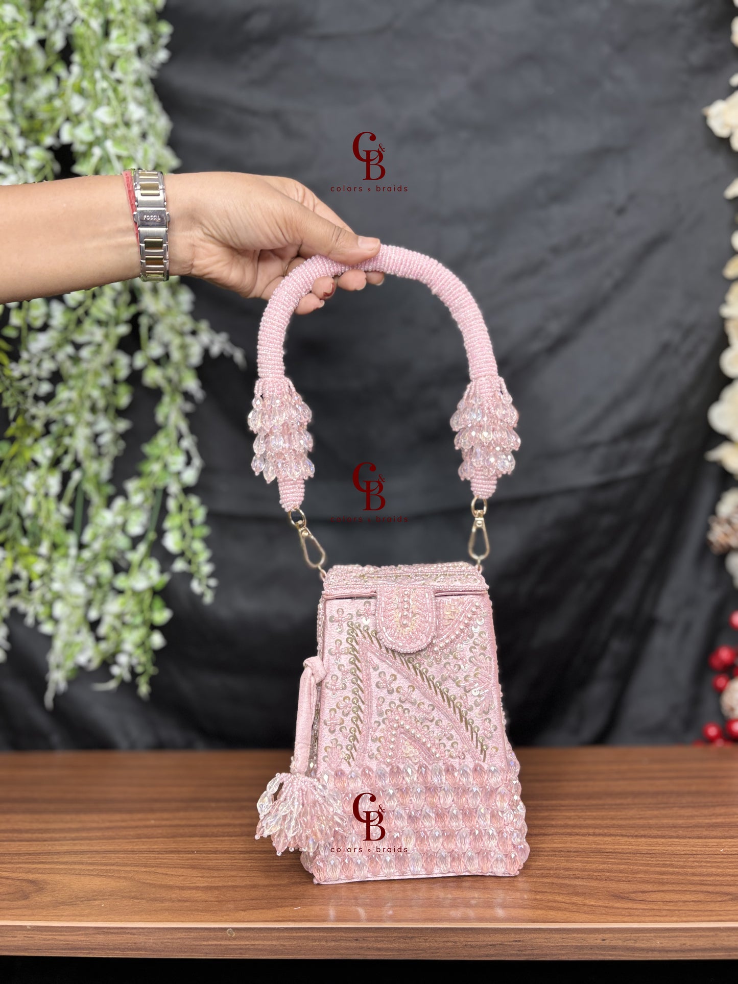 Sequin Box Clutch