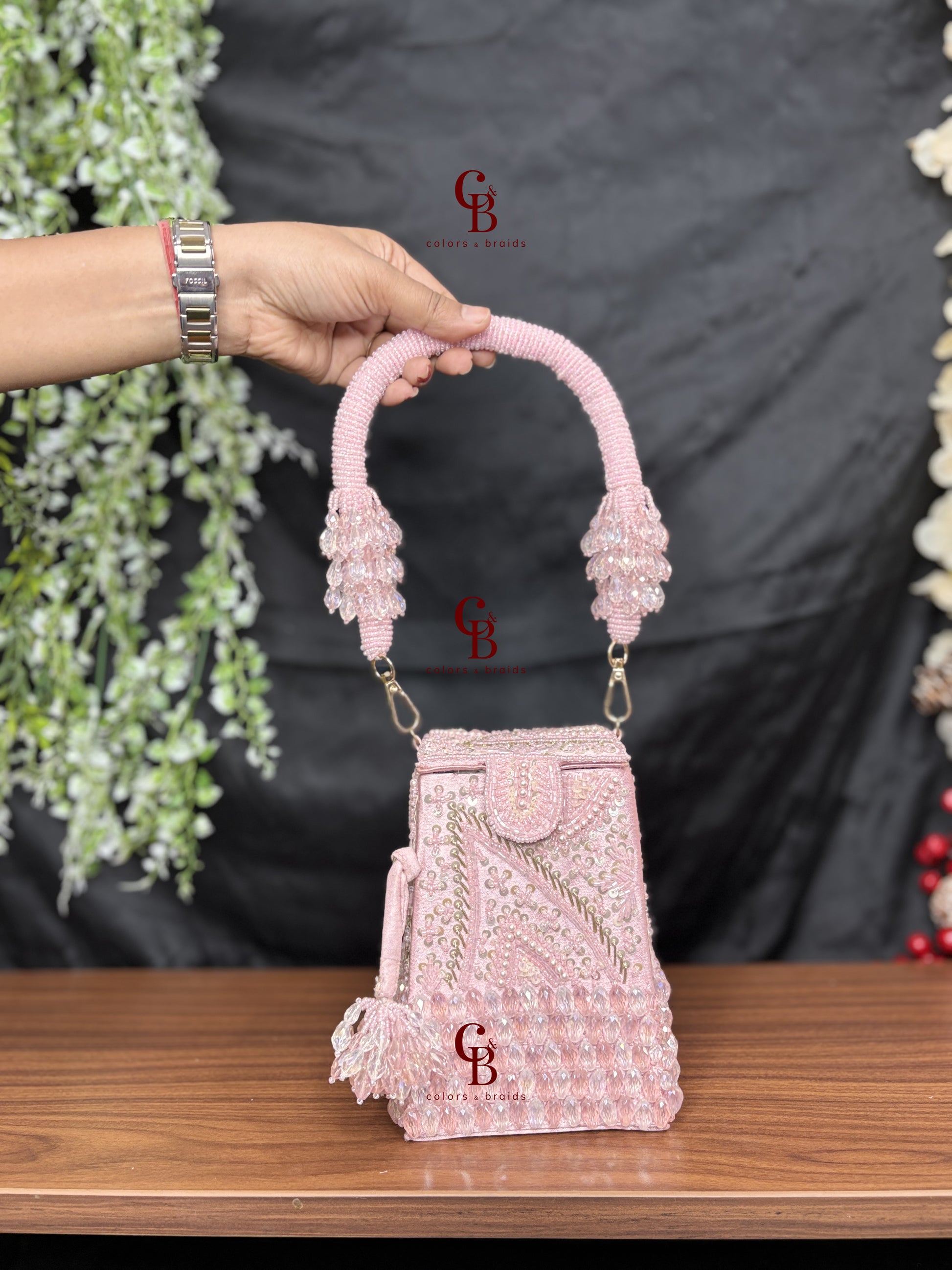 Sequin Box Clutch