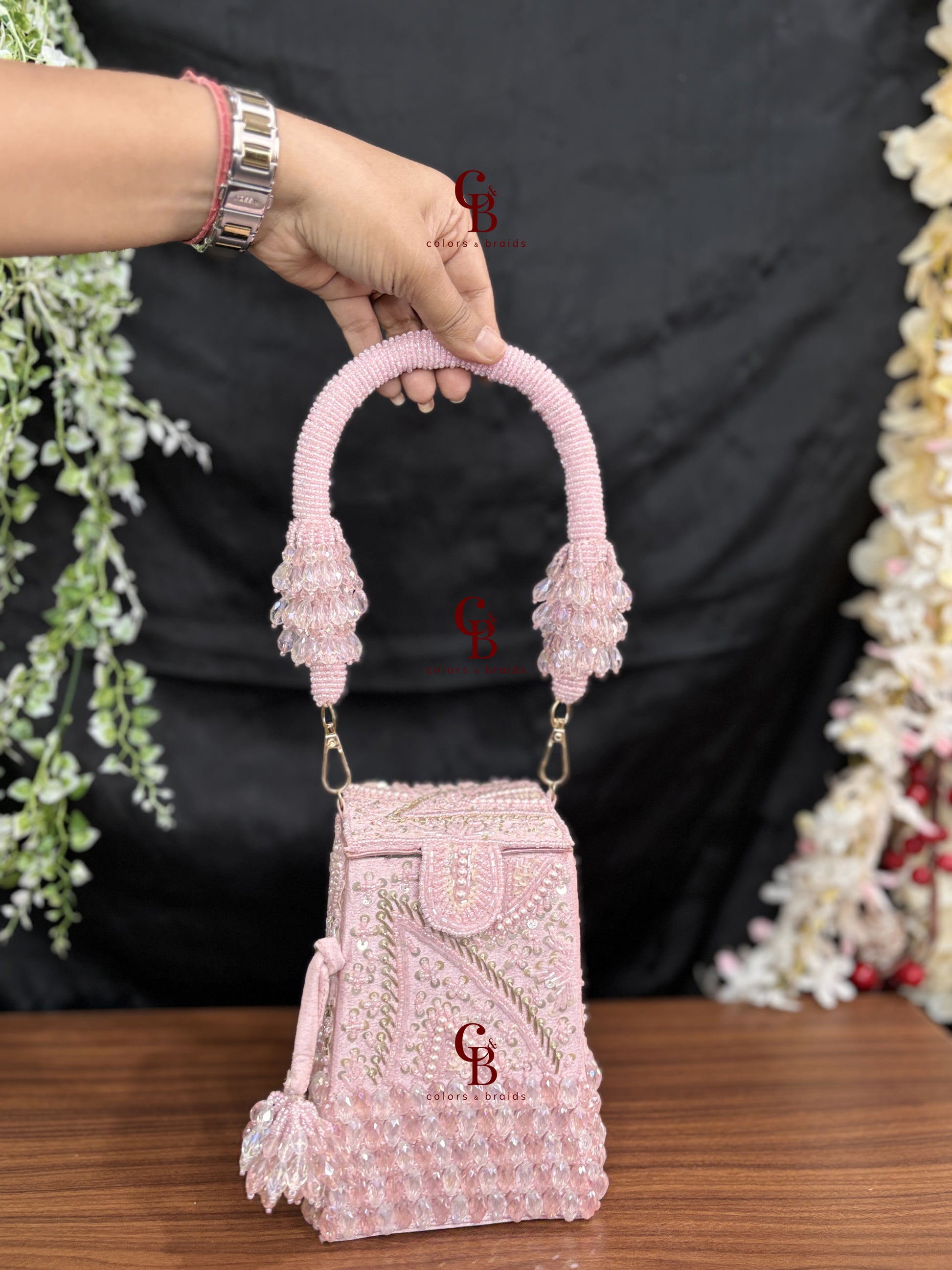 Sequin Box Clutch