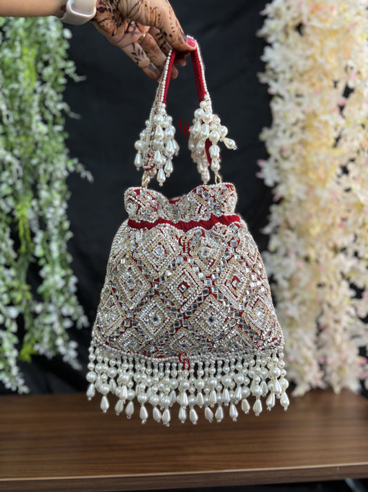 Ruhaani Flat Mirror Potli in new colors