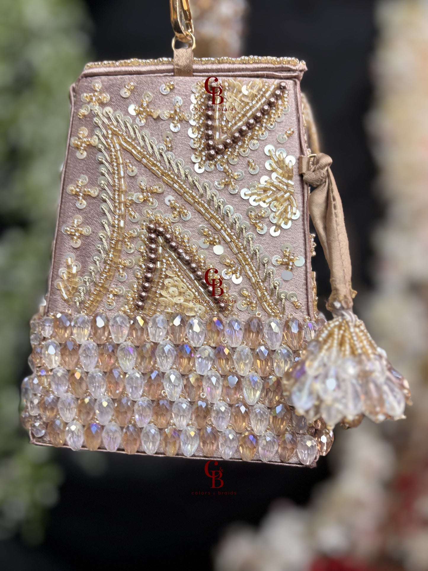 Sequin Box Clutch