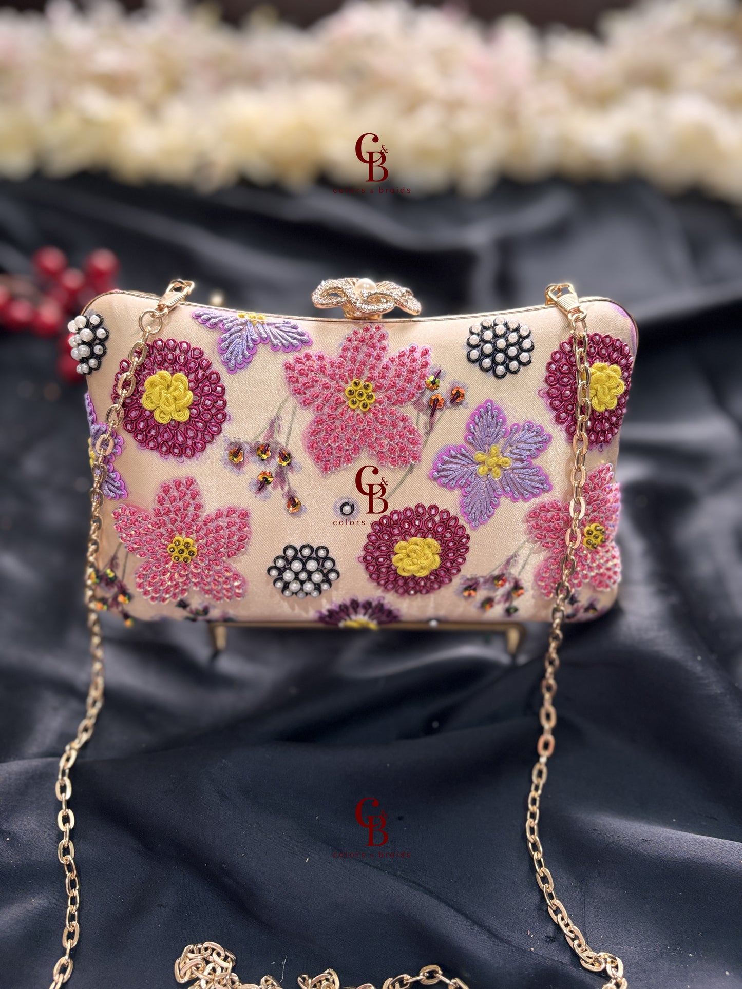 Poppy Floral Clutch