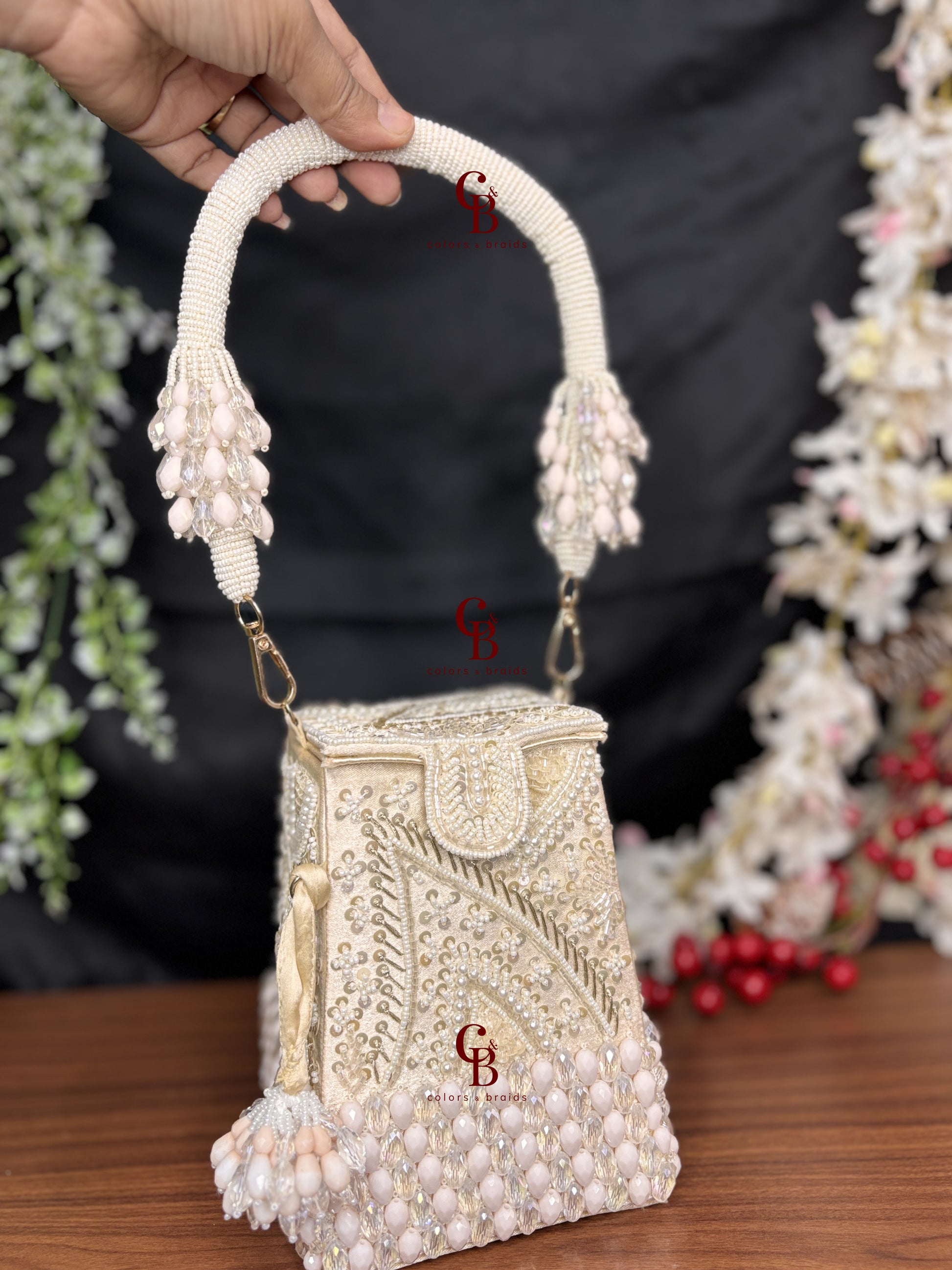 Sequin Box Clutch