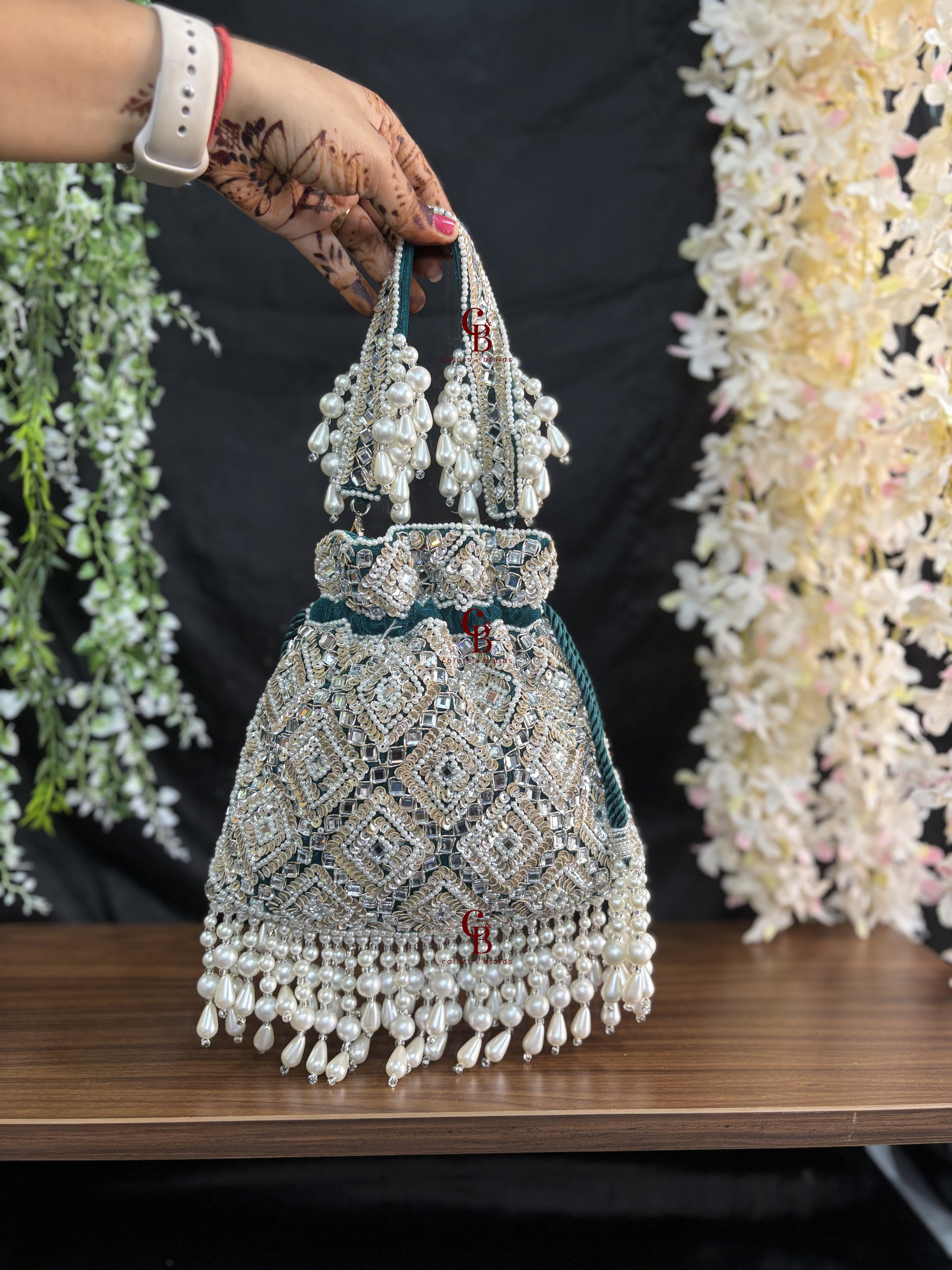 Ruhaani Flat Mirror Potli in new colors
