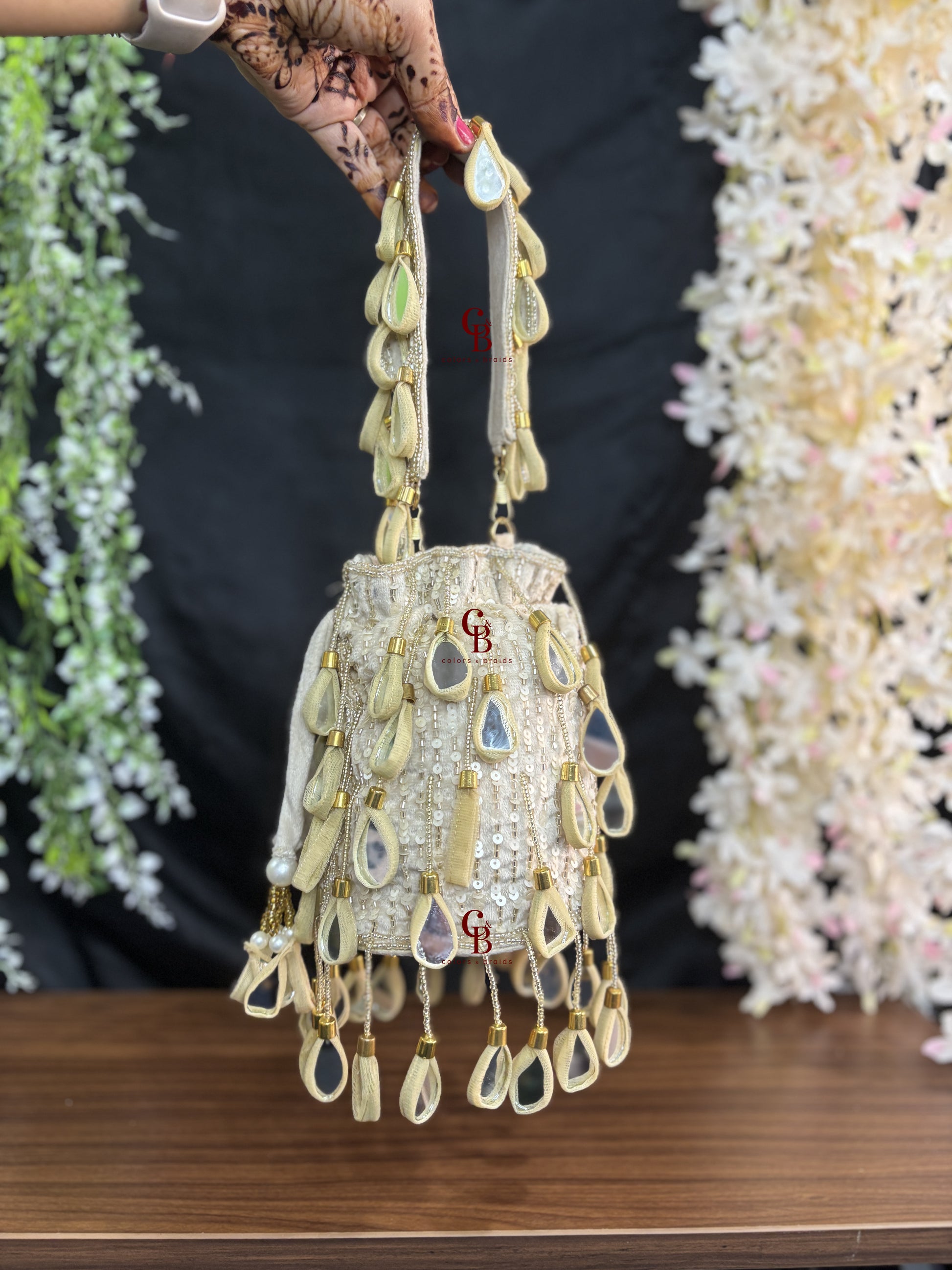 Dilbar Mirror hanging Potli - New Colors