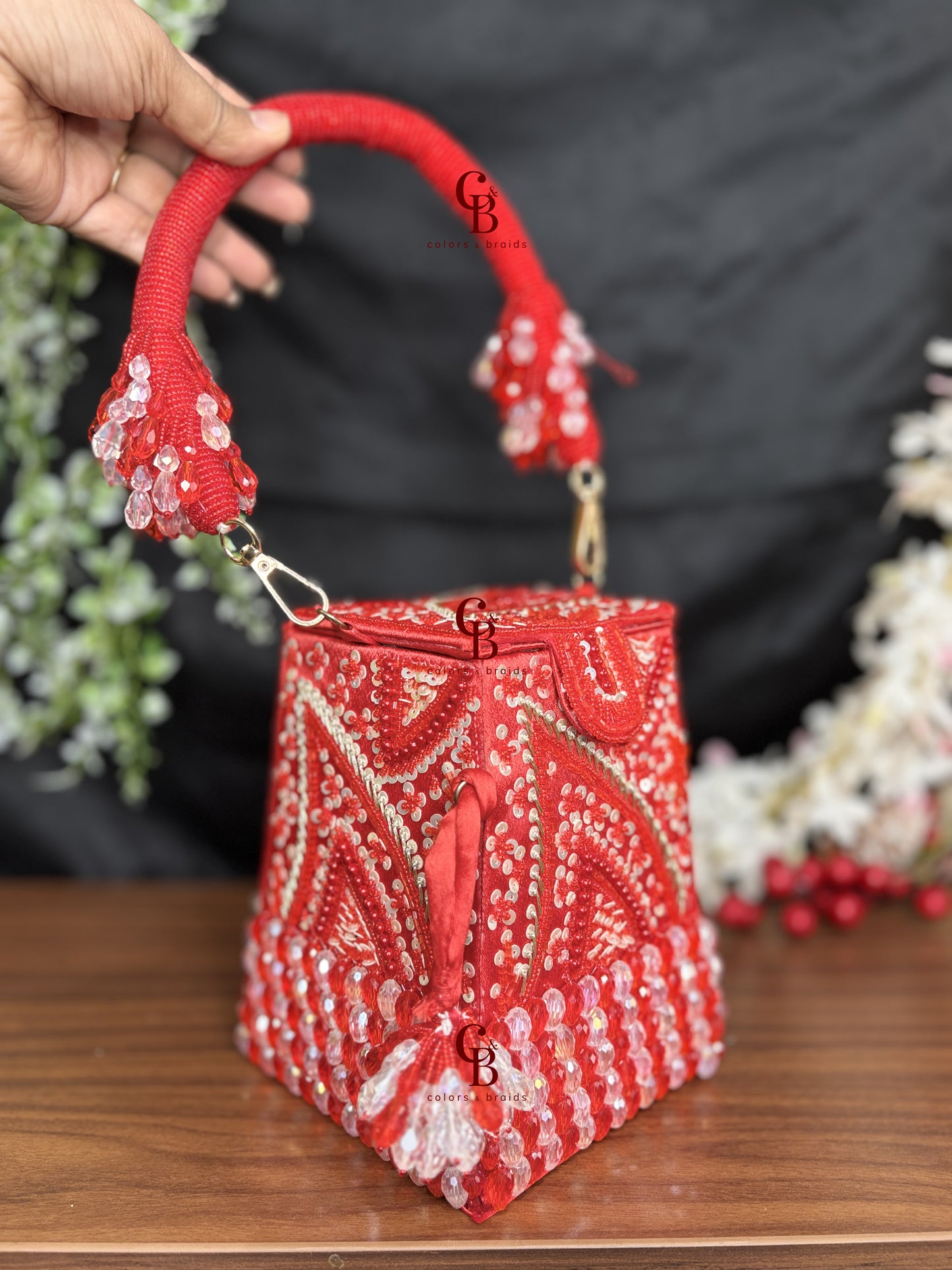 Sequin Box Clutch