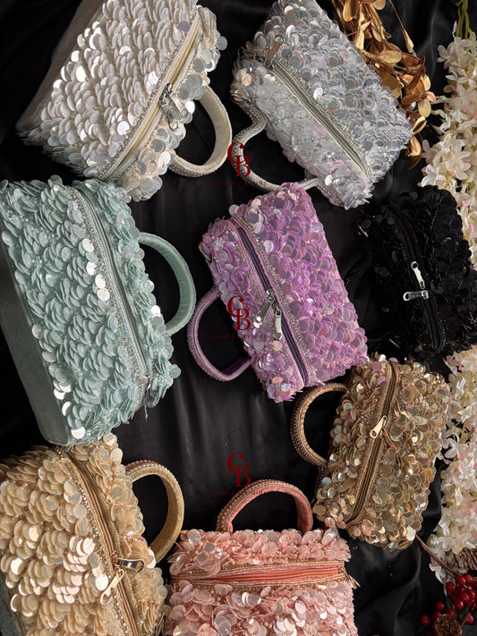 Big Sequin Zip Bag