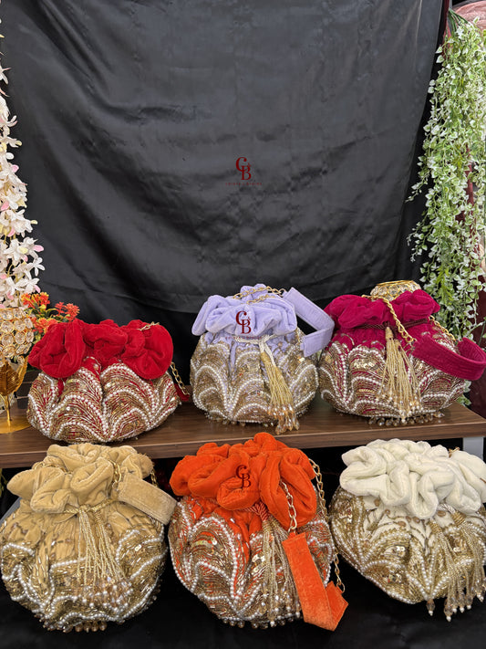 Jasmine Potli with crystal hangings