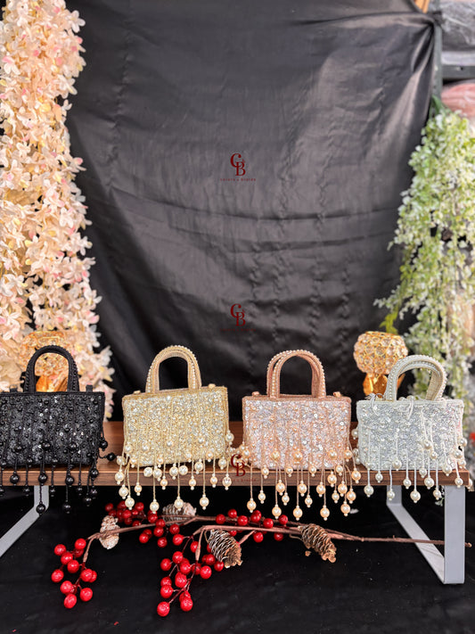 Mini Sequin Pearl Clutch