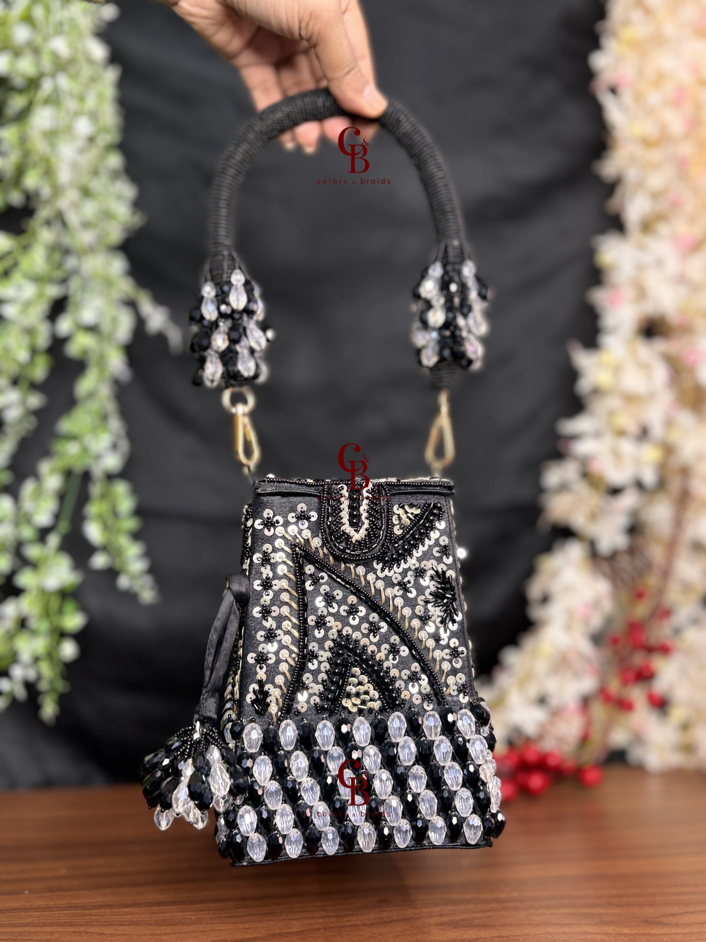 Sequin Box Clutch