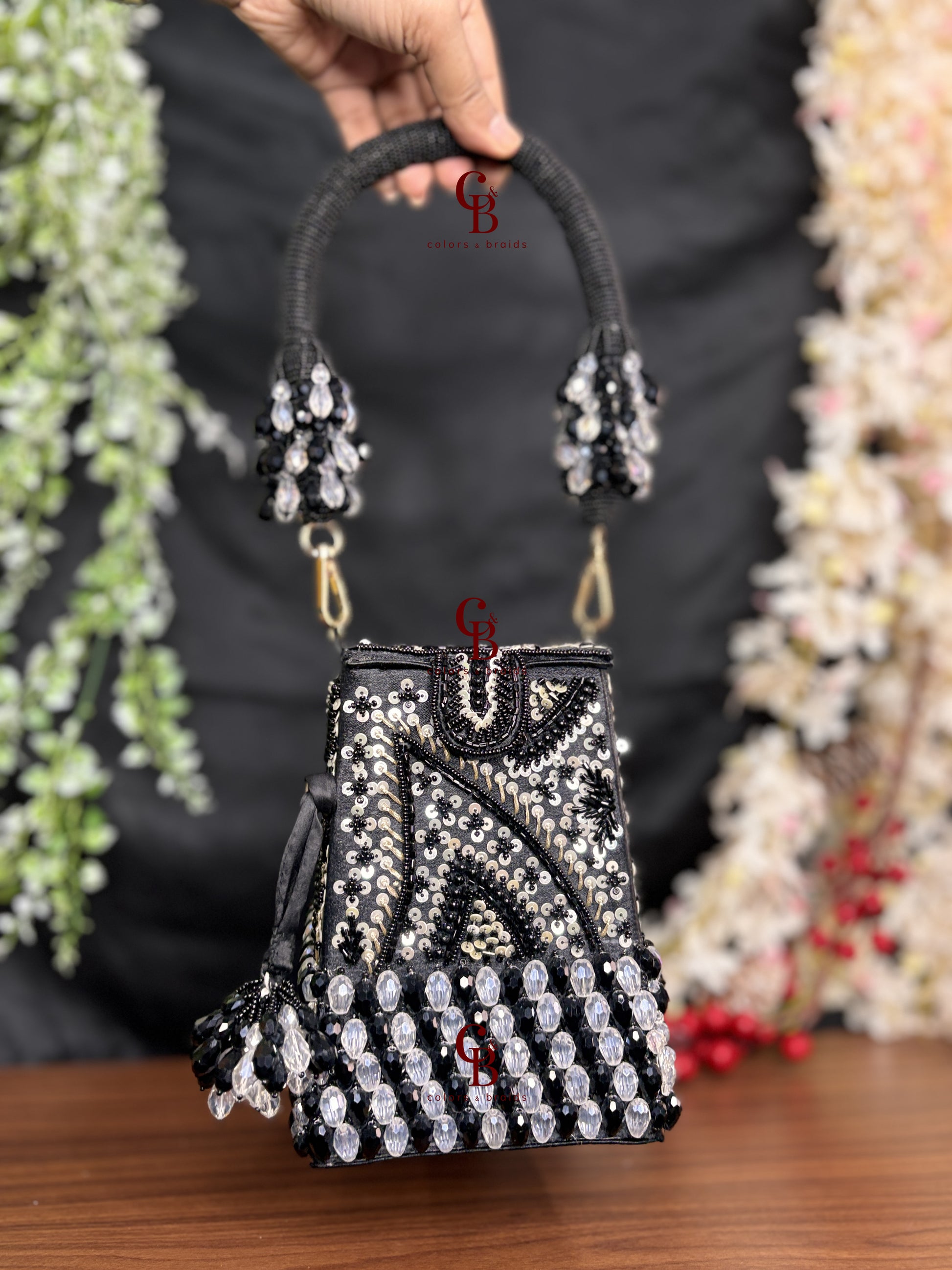 Sequin Box Clutch