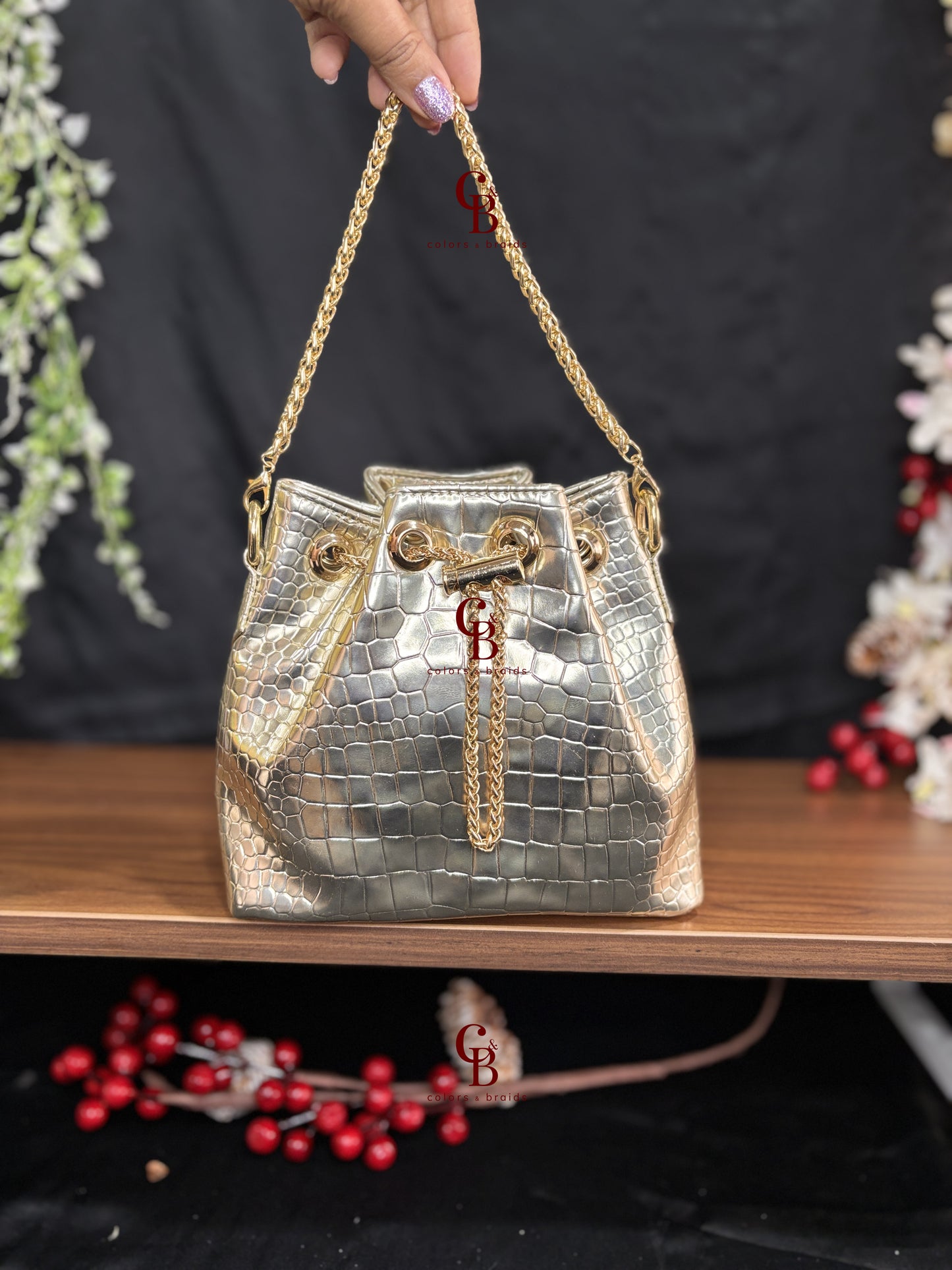 Candy Crush Bucket Leather bag
