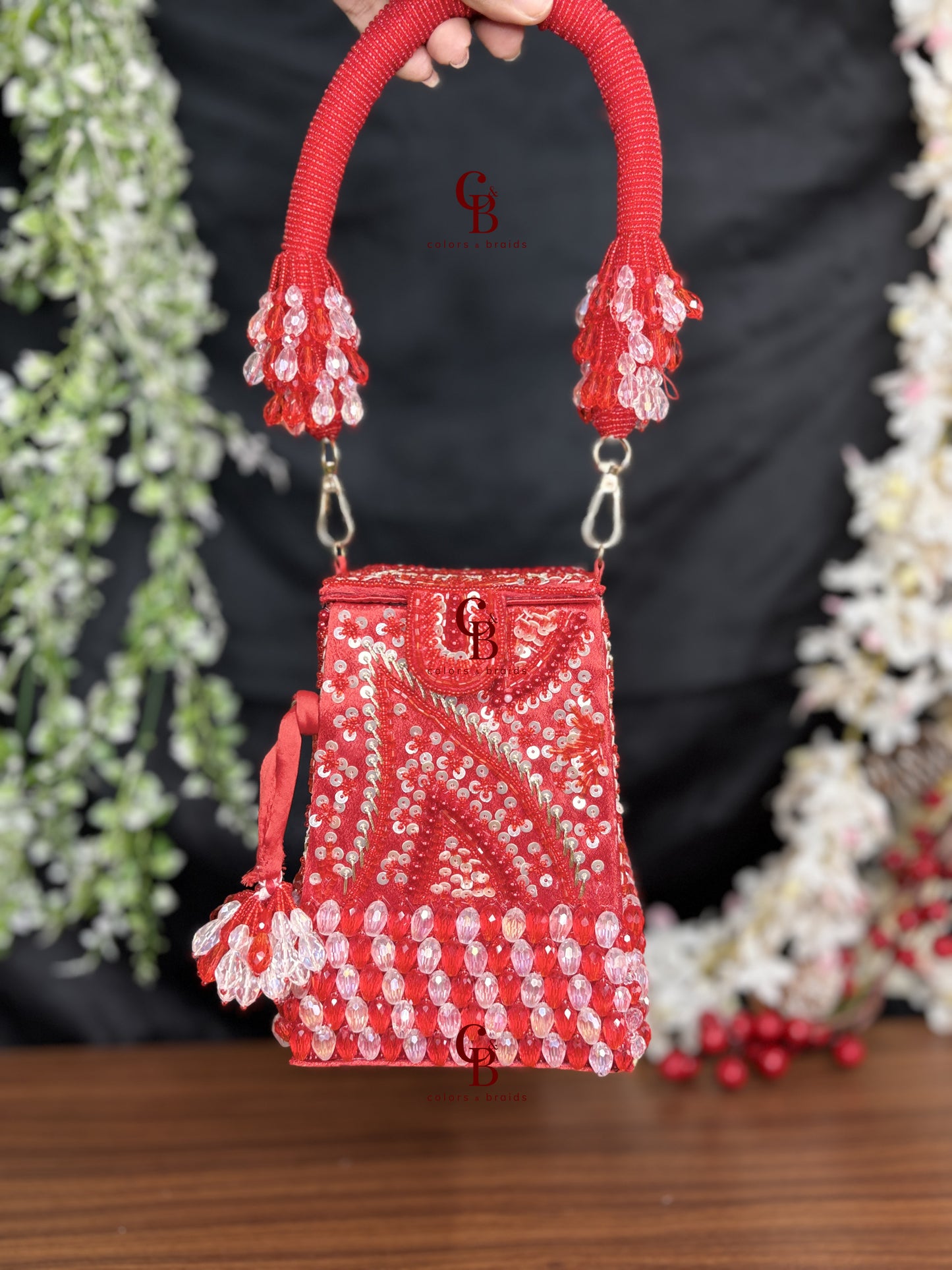 Sequin Box Clutch