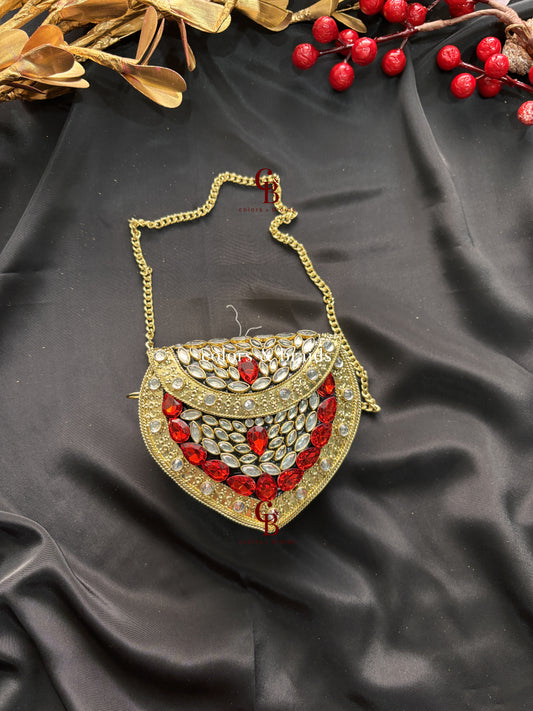 Laila Mini Kundan Clutch